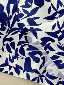 Rusticease Pantalones anchos casuales y elegantes con cintura elástica y estampado floral y de hojas, cómodos para otoño/invierno