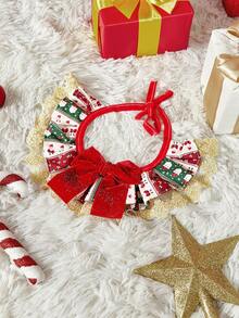 PETSIN 1PC Pet Christmas Holiday Decoration Necklaces, Decorative Items For Dogs, Cat Wet Wipes, Bibs, Bow Ties, Bows