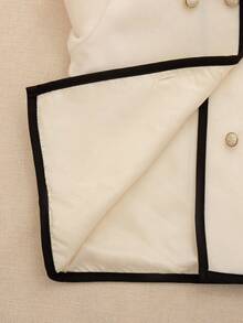 Souflis Souflis 6个月至3岁女婴外套优雅款式秋季女童保暖纽扣夹克 - 米色 - 查看 5