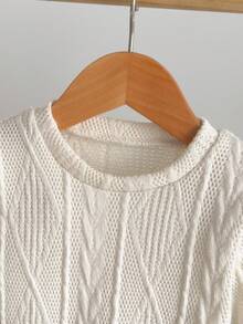 SHEIN Baby Girls Sweater Dress, 2 In 1 - Apricot - View 3