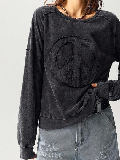 Bohemela Plus Size Solid Color Round Neck Raglan Sleeve Casual Loose Fit Sweatshirt Autumn Winter Clothes For Women