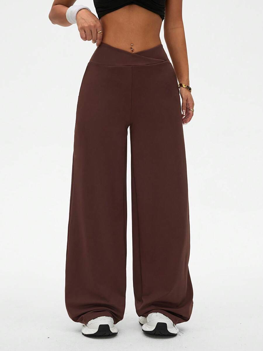 Dewbera 女式宽松休闲运动裤 - 卡其色 - 查看 1