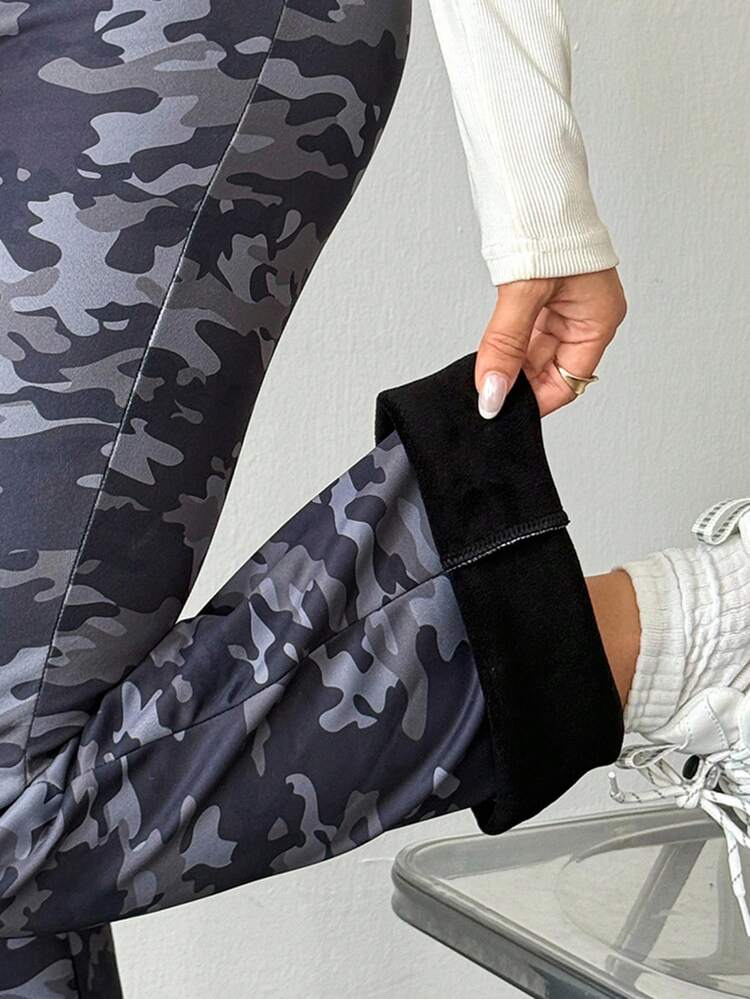 Women's Outdoor Camouflage Flare Pants, Sports Trousers