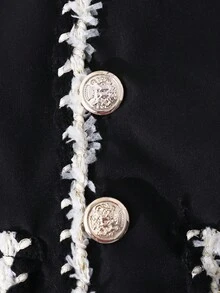 Sparklyn 2 件套青少年女孩优雅吊带背心和阔腿裤套装，通勤装，春秋季 - 黑色 - 查看 6