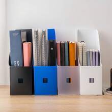 Organizador de escritorio plegable de plástico grueso, estantería para estudiantes, dormitorio, regreso a la escuela, útiles escolares