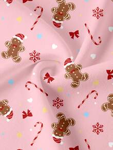 SHEIN LUNE بنطلون بيجاما مطبوع برسوم كرتونية للنساء في عيد الميلاد - متعدد الألوان - مشاهدة 8