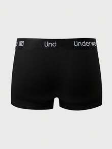 5件套薄款弹力性感平角内裤 - 黑色 - 查看 6