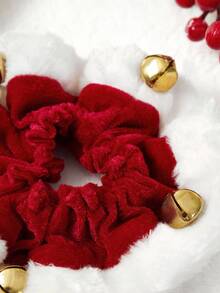 PETSIN 1件圣诞老人狗狗猫咪节日项链。趣味弹力宠物项圈配件，带铃铛。柔软项圈，带铃铛。 - 紅白色 - 查看 8