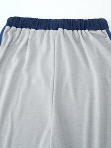 Quần thể thao in chữ ngắn thời trang đường phố dành cho thiếu niên (nữ), thích hợp cho các buổi đi chơi, phong cách đường phố và đi học - Xám - Xem 7