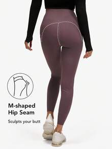 GLOWMODE 24" Booty Illusion Leggings Gym - Mauve Purple - View 5