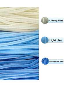 Blue And White Pipe Cleaner Flower Set, Upgraded DIY Craft Set, Suitable For Mother's Day, Graduation Ceremony, Valentine's Day And Holiday Gifts, Craft Wool Core Set, Blue And White Pipe Cleaner Flower Set