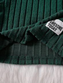 Elladie kids 2pcs/Set Young Girl Letter Print Top And Flare Pants