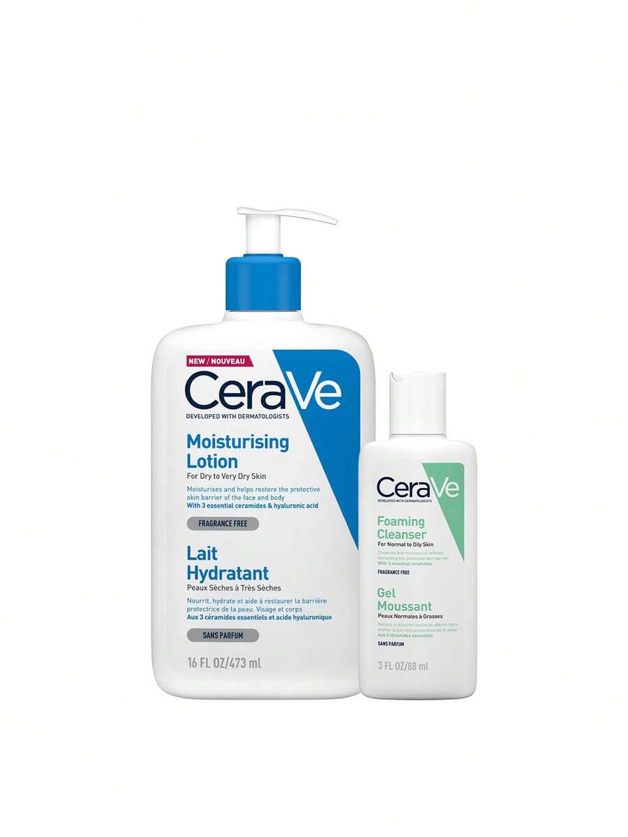 CeraVe Moisturizing Balm 473 Ml + Cleansing Facial Wash Gel 88 Ml