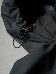 PAVTROS Men Casual Black Techwear Rain Y2k Style Jacket,Outdoor Windbreaker, Parka,Baggy,Winter Jacket,Streetwear, Fall