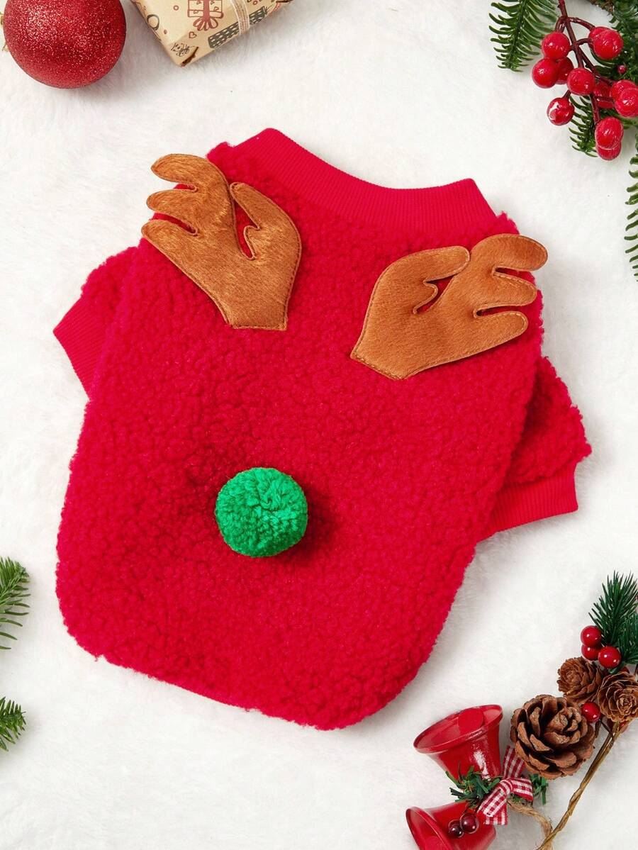 PETSIN Pet Bells, Christmas Dresses, Festive Dog Dresses, Vests - Red - View 1