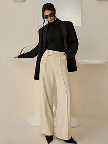 Bluhae Quần công sở đa năng thời trang mới thu đông 2025 dành cho nữ - Màu be - Xem 4