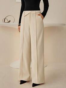 Bluhae Quần công sở đa năng thời trang mới thu đông 2025 dành cho nữ - Màu be - Xem 6