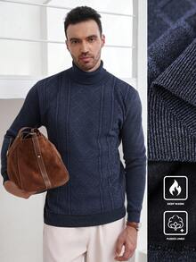 Manfinity Mode 男士休闲高领长袖毛衣，秋冬