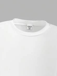 1 套青少年女孩休闲时尚浅蓝色拉链长袖连帽衫和配套短裤，春夏 - 淺色水洗藍 - 查看 10