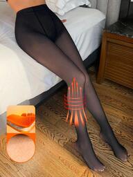 DAZY Collants slim fit de couleur unie pour femmes, automne/hiver