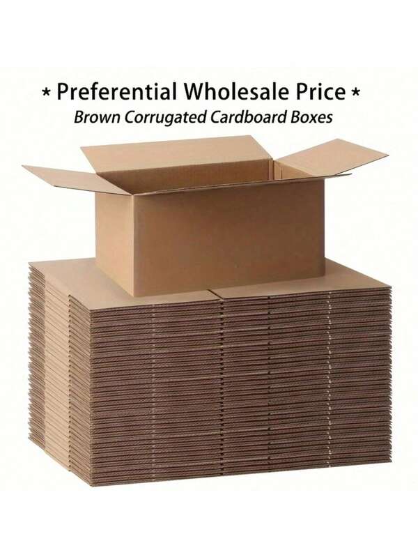 10-Pack Boxes With Lids, Brown Corrugated Mailer Boxes For Gift Wrapping, DIY Christmas Halloween Holiday Packaging