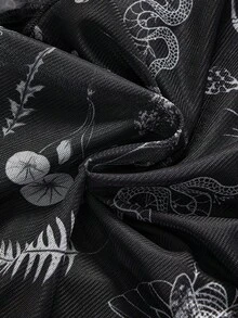 ROMWE Goth 性感网眼骷髅印花吊带背心 - 黑色 - 查看 4