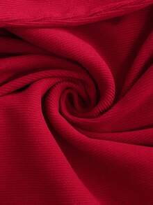 SHEIN Solid Color Comfortable Fitted Long Sleeve Nursing Dresses,Christmas Costumes