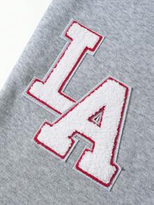 Manfinity Roghcode Casual Loose Street Style Drawstring Men Sweatpants - Light Grey - View 6