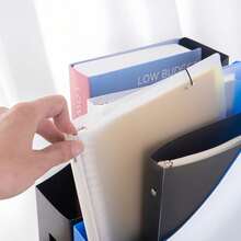 Organizador de escritorio plegable de plástico grueso, estantería para estudiantes, dormitorio, regreso a la escuela, útiles escolares