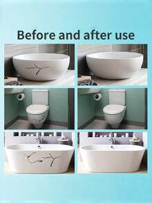 Ceramic Repair Glue Waterproof Crack Filler For Sink Toilet Bathtub Tile Fix High Strength Adhesive Paste White Transparent Home Improvement DIY Renovation Tool - White - View 5