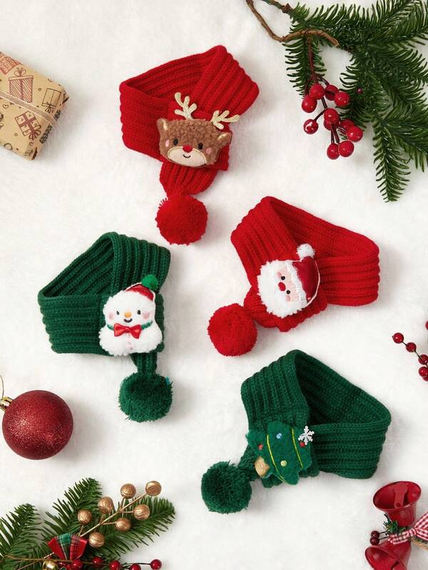 PETSIN Świąteczny szalik dla zwierząt, świąteczne akcesoria do kostiumów dla zwierząt, zimowe ciepło, konserwacja