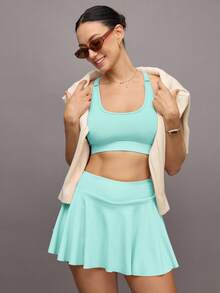 Activina 高弹力运动胸罩和网球裙套装适合日常穿着健身女士套装