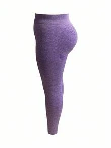 SHEIN Sports 大码女式4件套无缝高腰紧身裤 - 彩色 - 查看 4