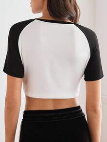 EasyFave 3pcs Young Cropped Casual Comfortable Athleisure T-Shirts For Women