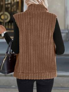 EMERY ROSE 女士休闲拉链立领背心，适合秋冬季日常穿着