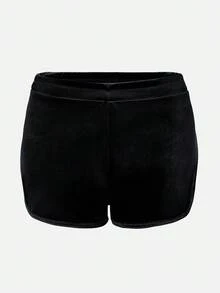 3 件套女式天鹅绒闪亮休闲休闲短裤，舒适复古风格家居服，适合冬季、秋季服装 - 彩色 - 查看 6