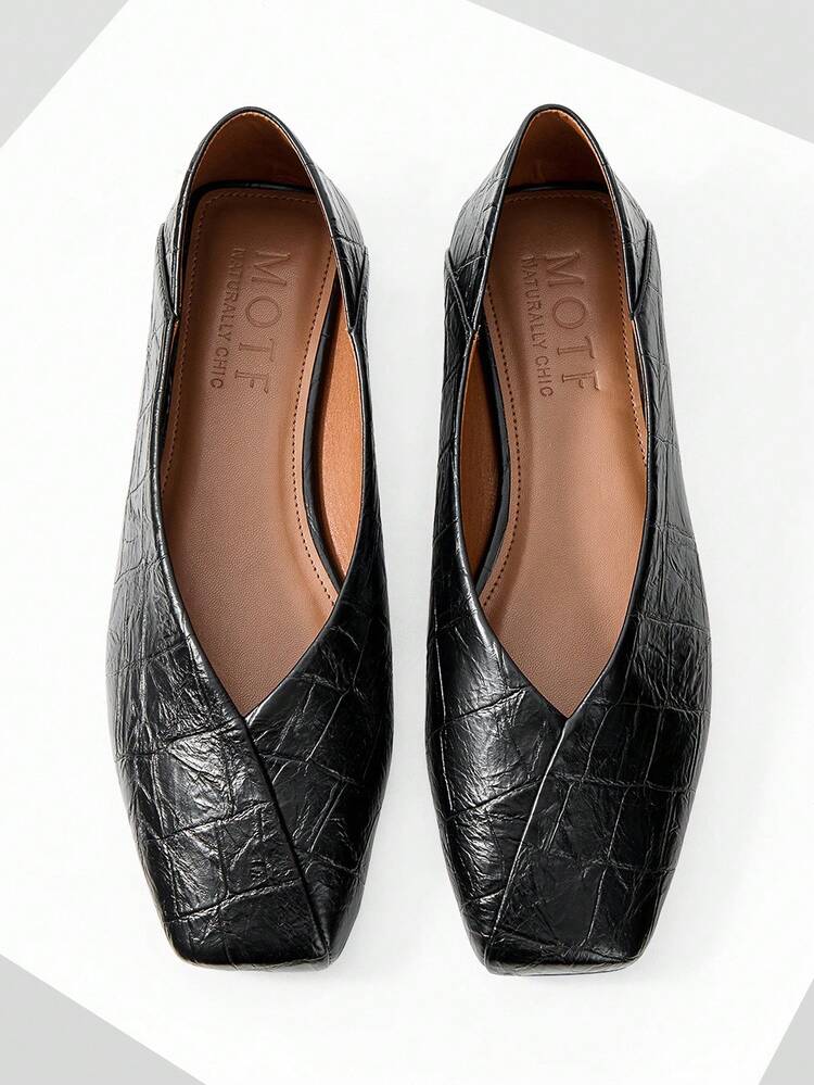 VINTAGE BALLET FLATS, FASHION COMFORTABLE ELEGANT SQUARE TOE SLIP-ON SHOES FOR WOMEN, SUITABLE FOR ALL SEASONS FOR CHRISTMAS SPRING SHOES