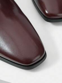 MOTF PREMIUM FASHION ZIP SIDE SQUARE TOE ANKLE BOOTS FOR CHRISTMAS - Coffee Brown - View 6