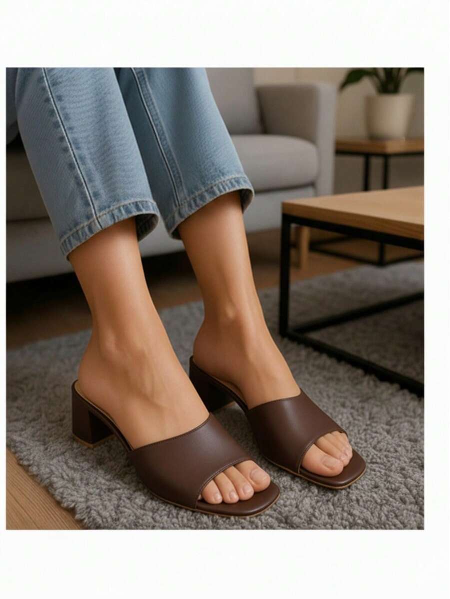 Women Heeled Sandals - Brown - View 1
