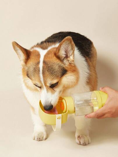 PETSIN 1个560毫升一体式便携式饮水器，兼具喂食和储粮功能，防漏设计，方便携带，是猫狗旅行的理想之选。这款宠物杯通用，适用于猫狗喂食和饮水，防摔设计，是户外露营、徒步旅行和夏季度假的理想礼物，也是宠物爱好者的必备之选。