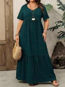 SHEIN CURVE+ Plus Size Dress For Beach Holiday,Summer Outfits For Womenbeach Outfits For Woman/Beach Dress/Beach Vacation Outfits/Beach Essentials / Graduation/Tea Party Dress