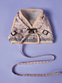 PETSIN Bestseller Plaid Pet Harness & Leash Set For Small/Medium/Large Dogs & Cats - Multicolor - View 4