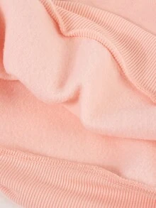 SHEIN 2 件套青少年女孩休闲字母印花宽松圆领运动衫和运动裤套装 - 淺粉色 - 查看 14