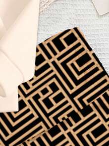 2 件套幼儿女童休闲时尚卡通熊格子图案印花圆领运动衫和紧身裤套装，适合秋季 - 彩色 - 查看 5