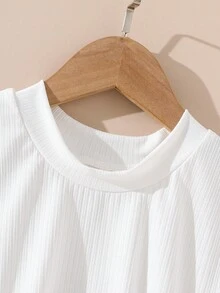 2pcs Girls Rainbow Ombre Mohair Cardigan & Cute Mesh A-Line Dress Set, Fashionable Casual Outfit For Holiday & Daily Wear - Pink - View 6