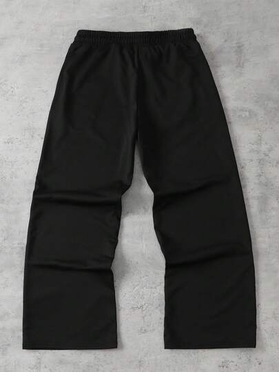 Street Life Men Eye & Cross Print Sweatpants, Retro Street Style, Fall