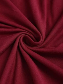 SHEIN Sweetro Elegant French Lace Strapless Minimalist Chic High-End Slim Fit Dress For Women - Red - View 3