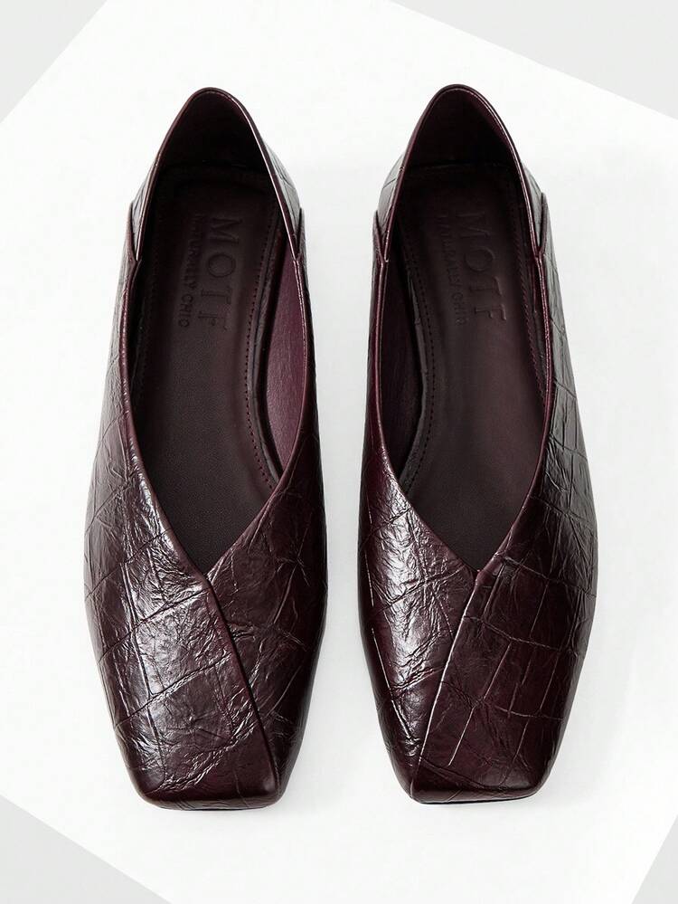 SAPATILHAS DE BALÉ VINTAGE, SAPATOS ELEGANTES E CONFORTÁVEIS DE BICO QUADRADO SLIP-ON PARA MULHERES, ADEQUADOS PARA TODAS AS ESTAÇÕES