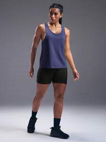 Gameset SHEIN Sport 標語圖案工字運動背心 - 藏蓝色 - 查看 7