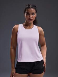 Powerista Top tank deportivo unicolor de espalda nadadora - Lila Púrpura - Ver 3